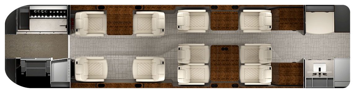 10-Passenger Seating render