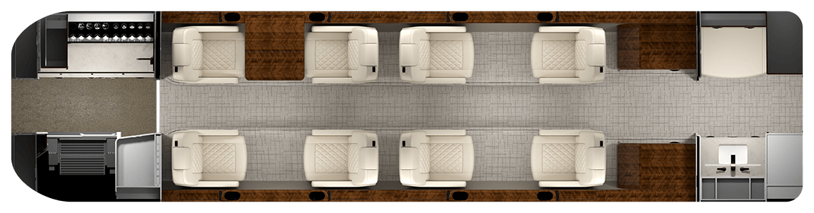 8-Passenger Seating render
