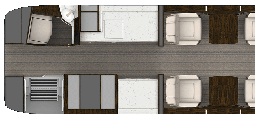 Rendering of Grand Suite aircraft floorplan