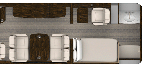 Rendering of Forward Galley aircraft floorplan