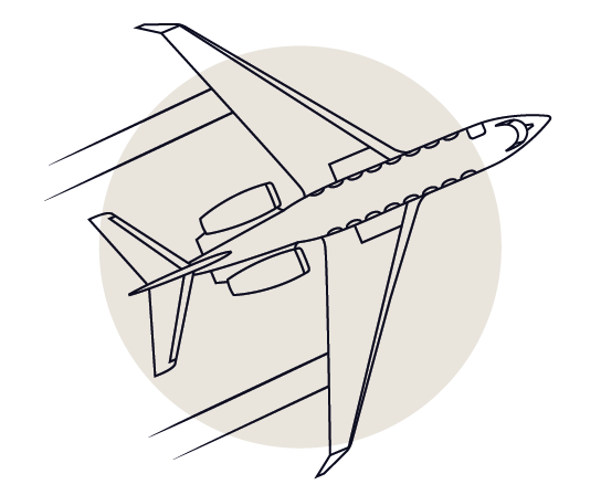 Speeding aircraft icon