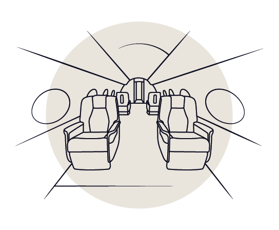 Large cabin interior icon